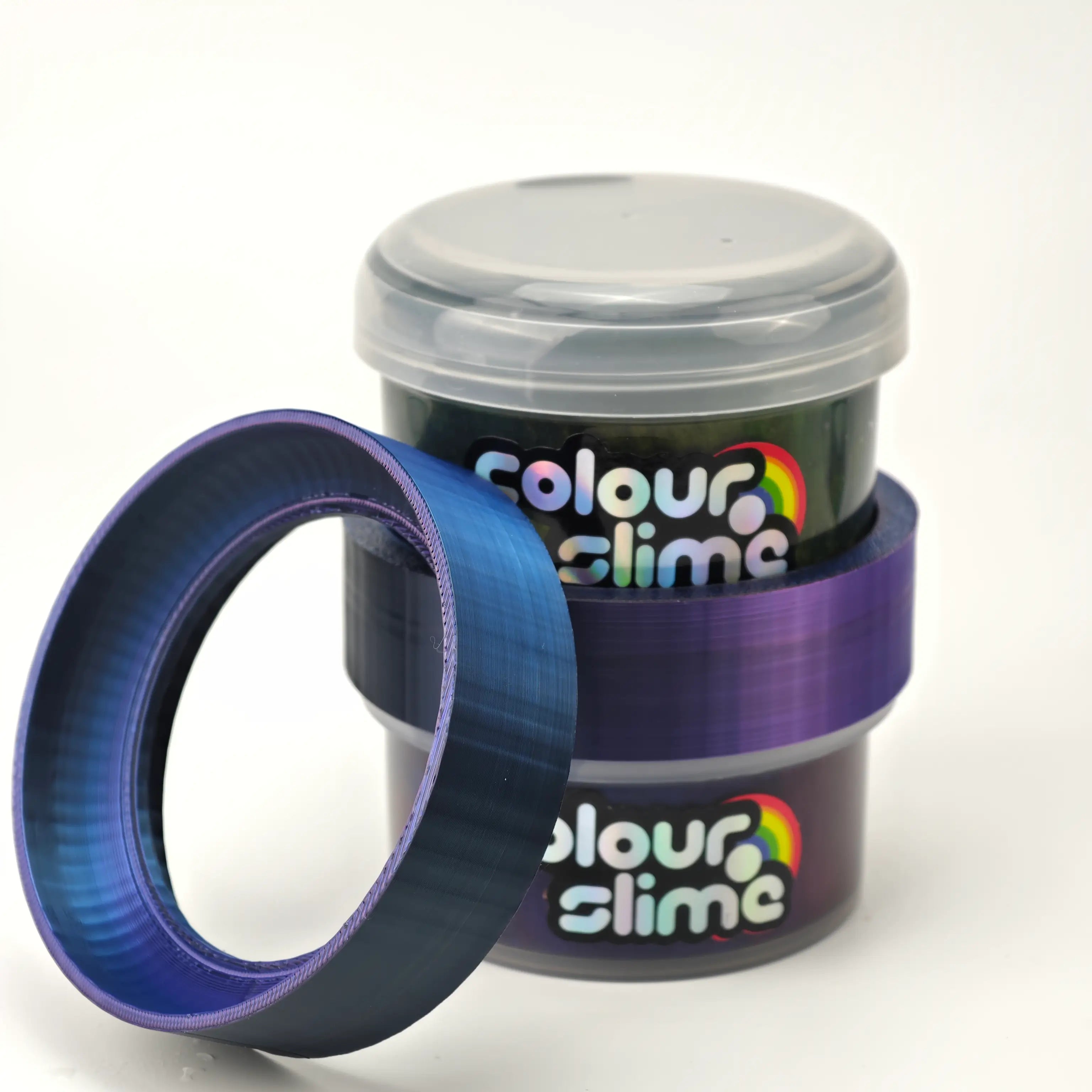 Silky texture with a blue gradient color dome lid holder