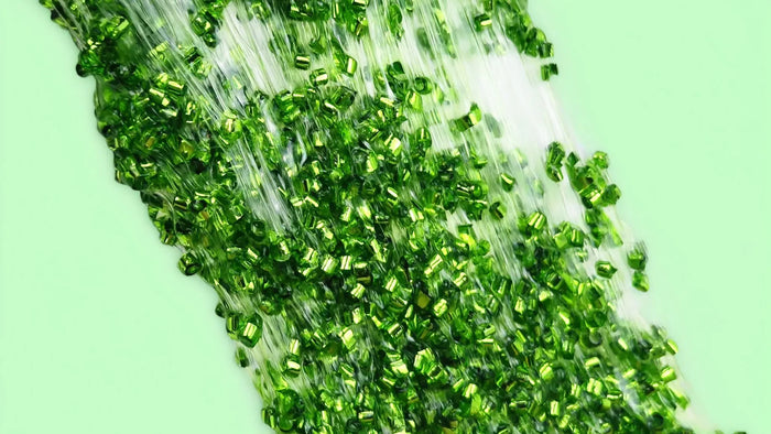 Clear Bingsu Slime in a stretched state