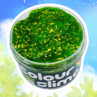 Clear Olivers Green Crystal Slime with Gloden Scraps Paper