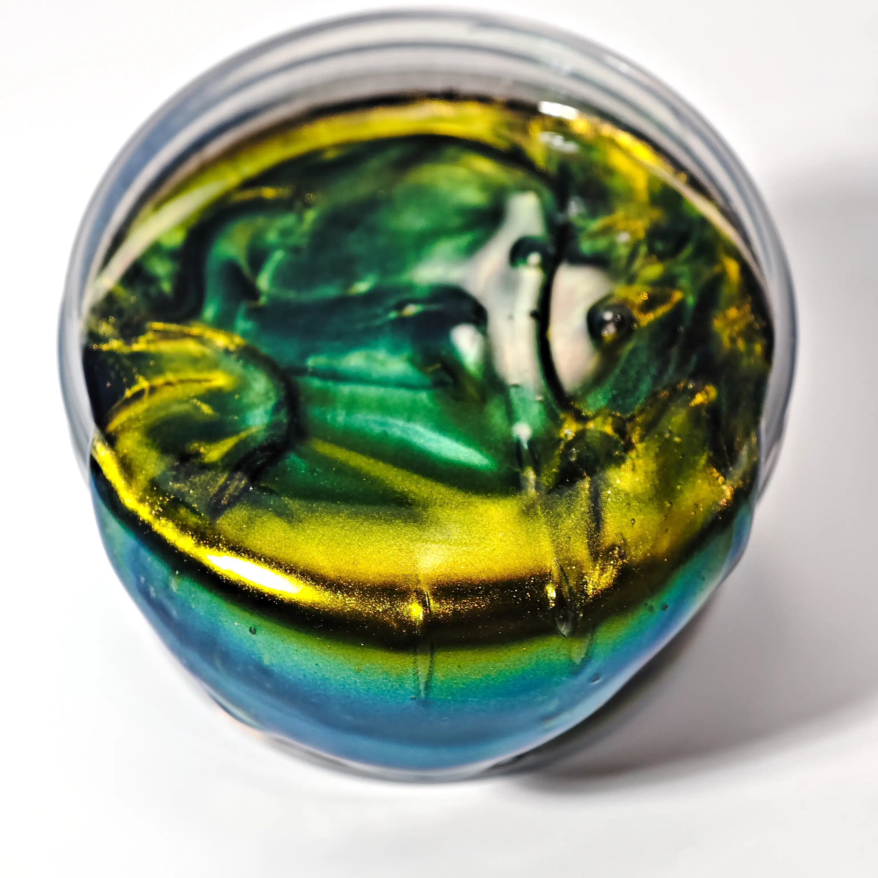 Gradient Green Coated Slime Putty Texture